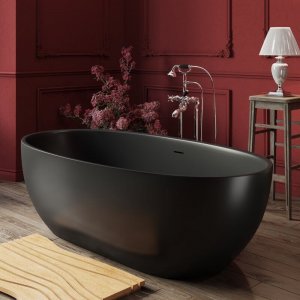 Corelia Black Freestanding Solid Surface Bathtub 02 web