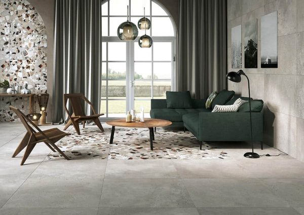 piastrelle-effetto-cemento_Ceramica-Fioranese_I-Cocci_Cenere-90×90-60x120_Cenere-Spaccato-90×90-30×30