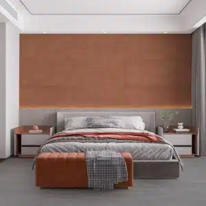 Interior,Bedroom,Wall,Mockup,-,3d,Rendering,,3d,Illustration