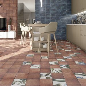 TERRA-BOTTEGA-MURAL-BLU-LEAVES-BOTTEGA