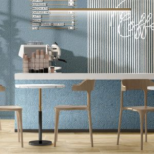 White,Marble,Cafe,Countertop,,Mosaic,Tile,Counter,,Professional,Espresso,Maker,