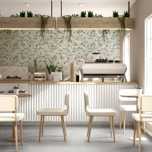 Modern,,Cozy,Beige,Cafe,And,Bakery,With,Counter,,Professional,Espresso