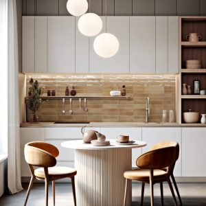 Modern and contemporary kitchen design with LED and sleek design
